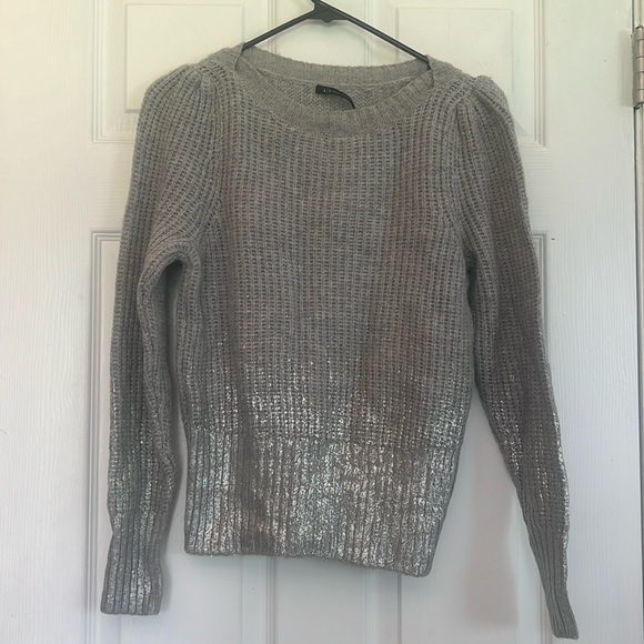 Armani Exchange A | X size X small pullover sweater gray misty grey coated NEW - Picture 1 of 15